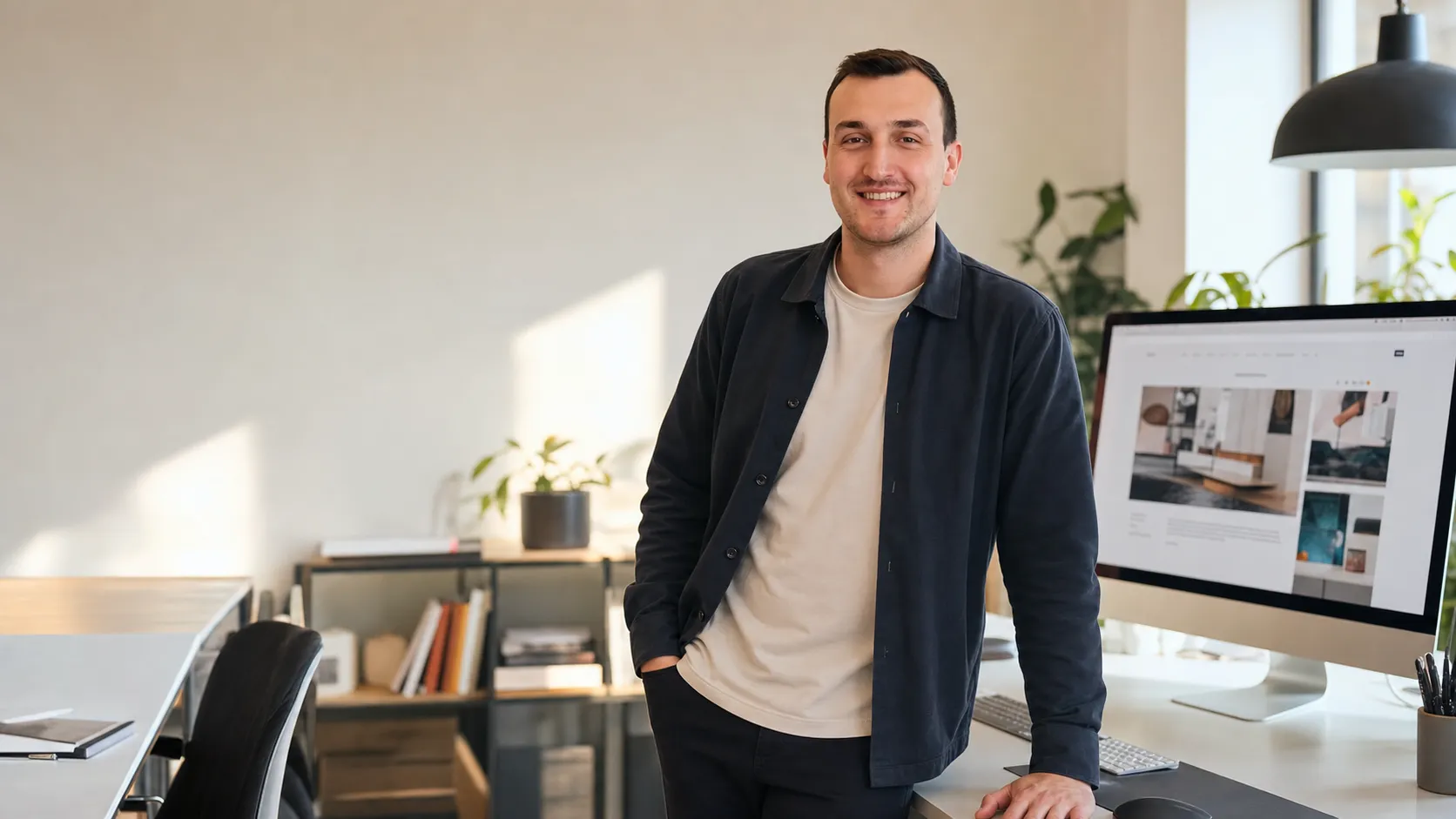 Kai Leineweber in seinem Website-Studio